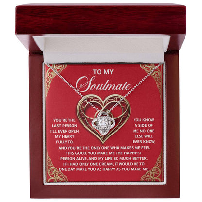 Gift for Soulmate - The Only One - Love Knot Pendant Necklace - Mallard Moon Gift Shop