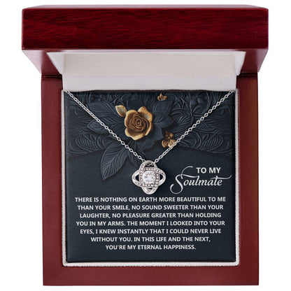 Gift for Soulmate - Eternal Happiness - Love Knot Pendant Necklace - Mallard Moon Gift Shop