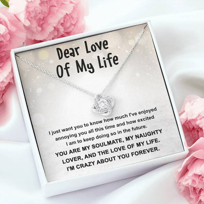 Gift for the Love of My Life, My Soulmate, My Naughty Lover - Love Knot Necklace - Mallard Moon Gift Shop