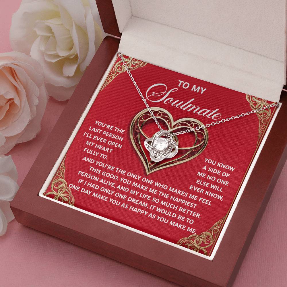 Gift for Soulmate - The Only One - Love Knot Pendant Necklace - Mallard Moon Gift Shop