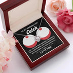 Funny & Romantic Gift for Soulmate - 'Smokin' Hot Catch' Love Knot Necklace and Message Card