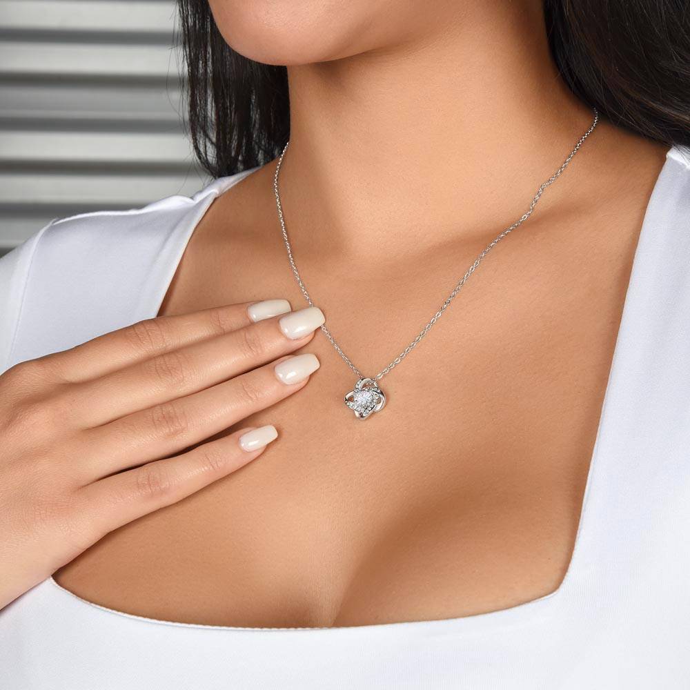 Gift for Soulmate - Sweep My Heart - Love Knot Pendant Necklace - Mallard Moon Gift Shop
