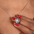 To My Hot Honey Bunny - Love Knot Necklace with Fun and Romantic Message Card