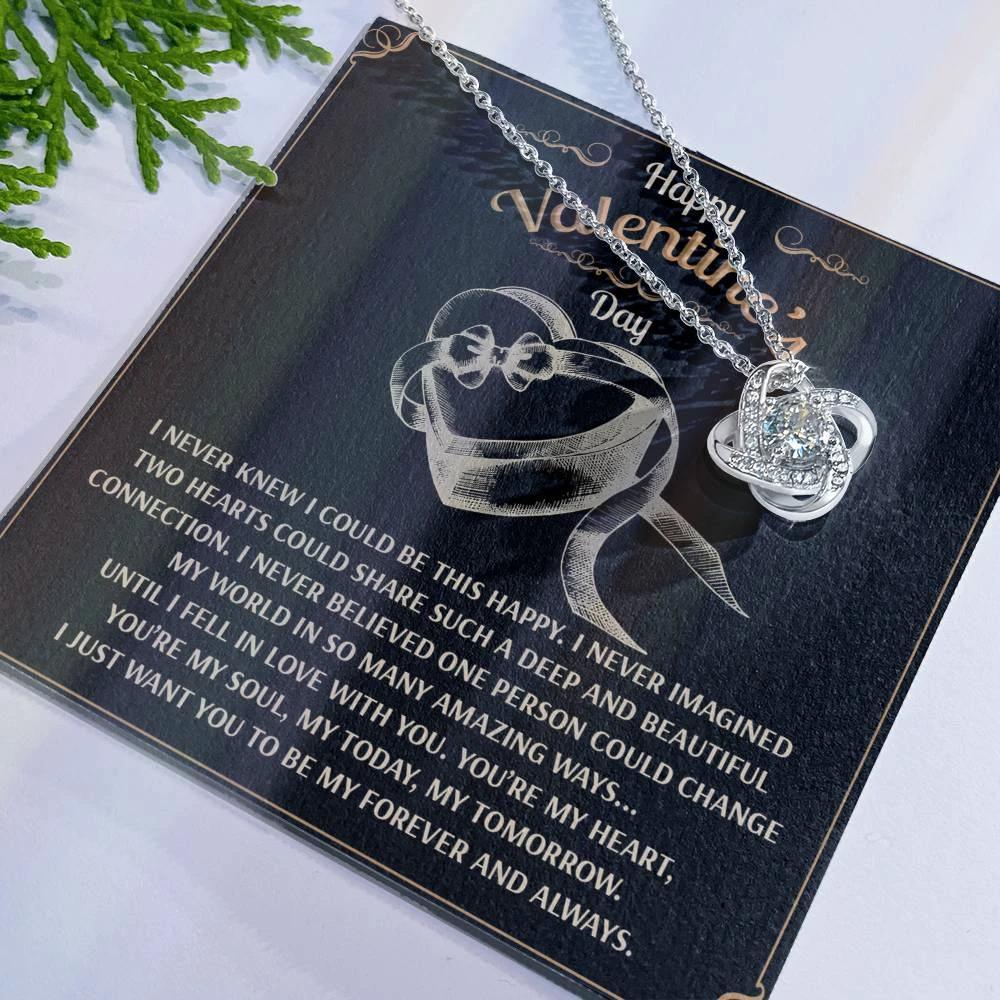 You’re My Forever - Love Knot Necklace - A Timeless Expression of Love for Your Soulmate - Heartfelt Gift for Valentine's Day