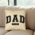 Personalized Dad Established Pillow – Custom Year Dad Throw Pillow – Gift for Dad – Father’s Day Gift – Rustic Farmhouse Indoor Outdoor Cushion