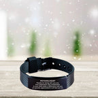 Psychologist Black Glidelock Clasp Engraved Bracelet - Thanks for being who you are - Birthday Christmas Jewelry Gifts Coworkers Colleague Boss