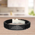 Psychologist Black Glidelock Clasp Engraved Bracelet - Thanks for being who you are - Birthday Christmas Jewelry Gifts Coworkers Colleague Boss