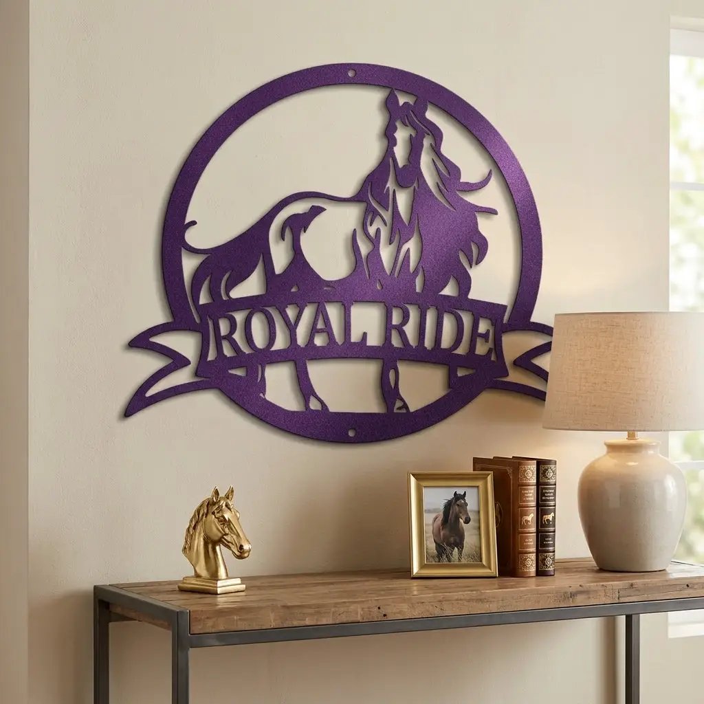 Horse Personalized Name Metal Art Wall Sign