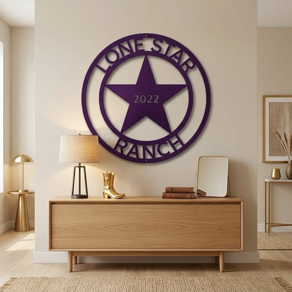 Country Star Custom Name Metal Art Wall Sign