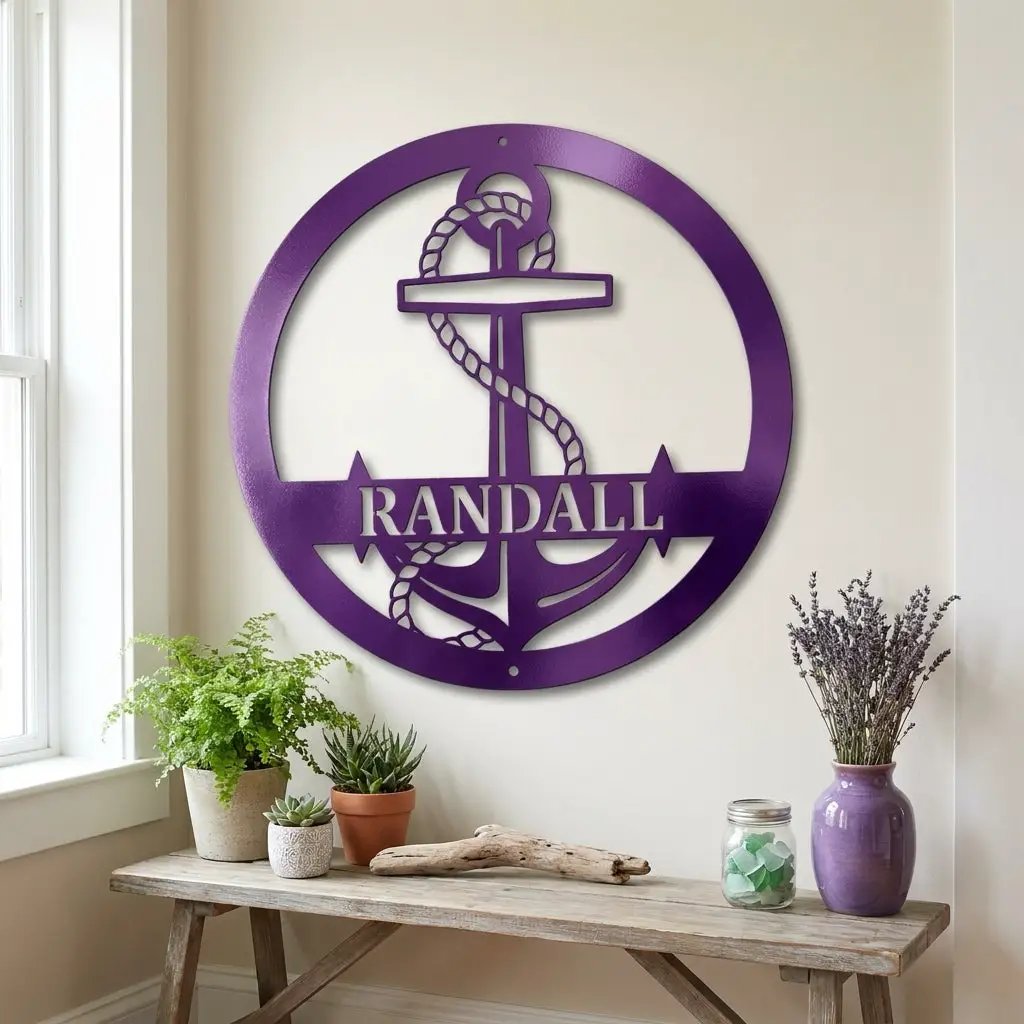 Personalized Anchor Name Metal Art – Your Name, Your Anchor