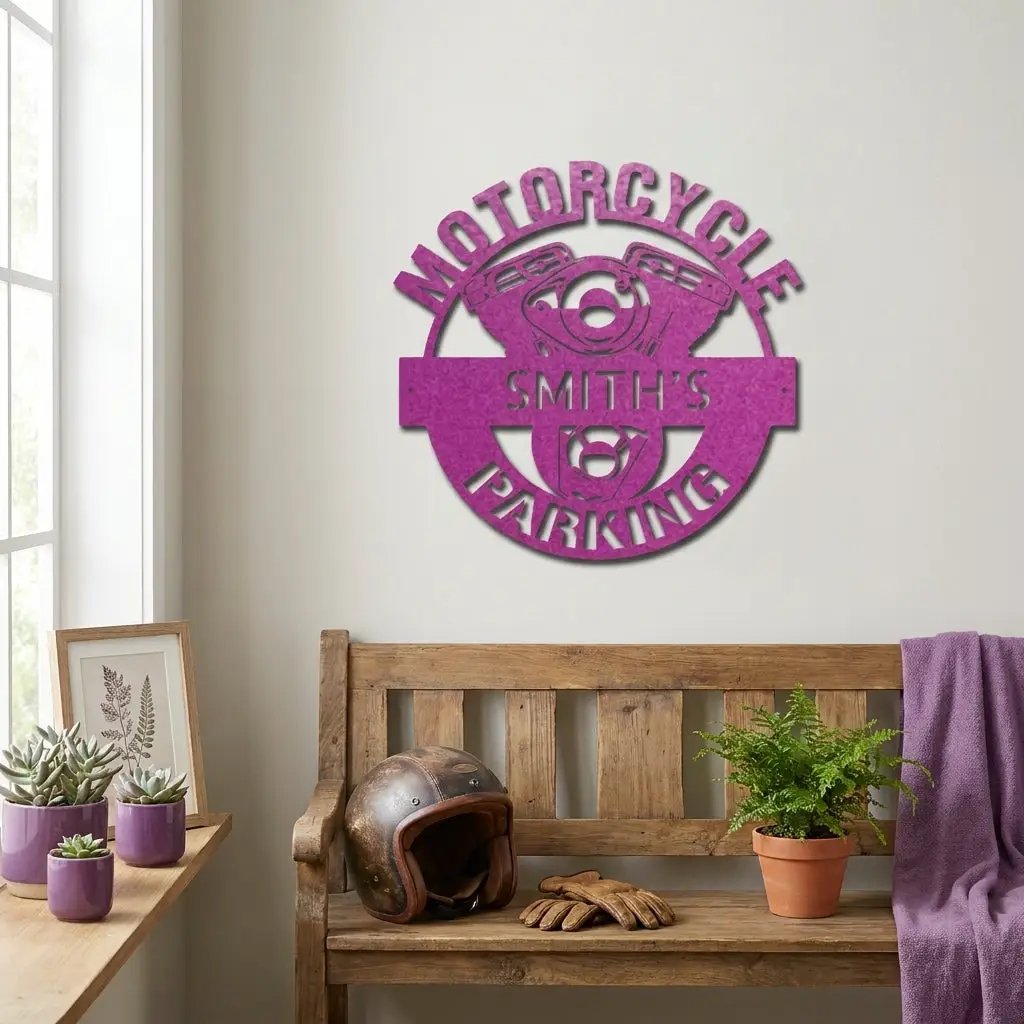 Personalized Motorcycle Metal Sign, Custom Biker Wall Art, Motorcycle Garage Decor