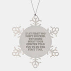 Quilter's Snowflake Ornament Gifts from Friends - Funny Quote Christmas Ornament for Quilter Lovers and Home Decor