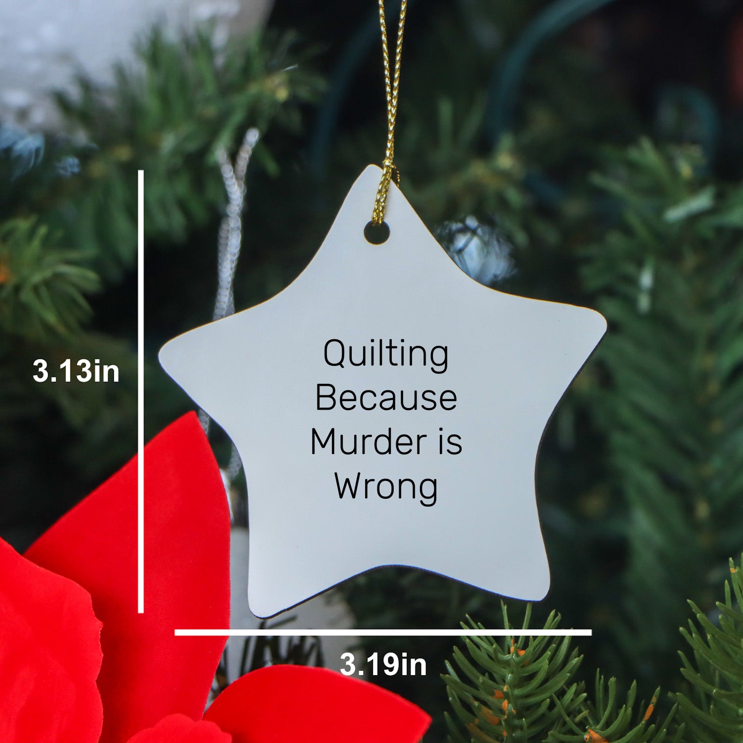 Quilting Gifts from Family - Quilting Star Ornament, Funny Quote, Christmas Unique Gifts
