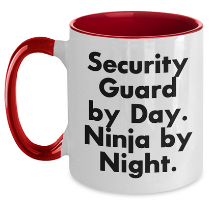 Security Guard By Day Funny Two Tone Coffee Mugs Gifts from Men to Security Guard Graduation Unique - Main