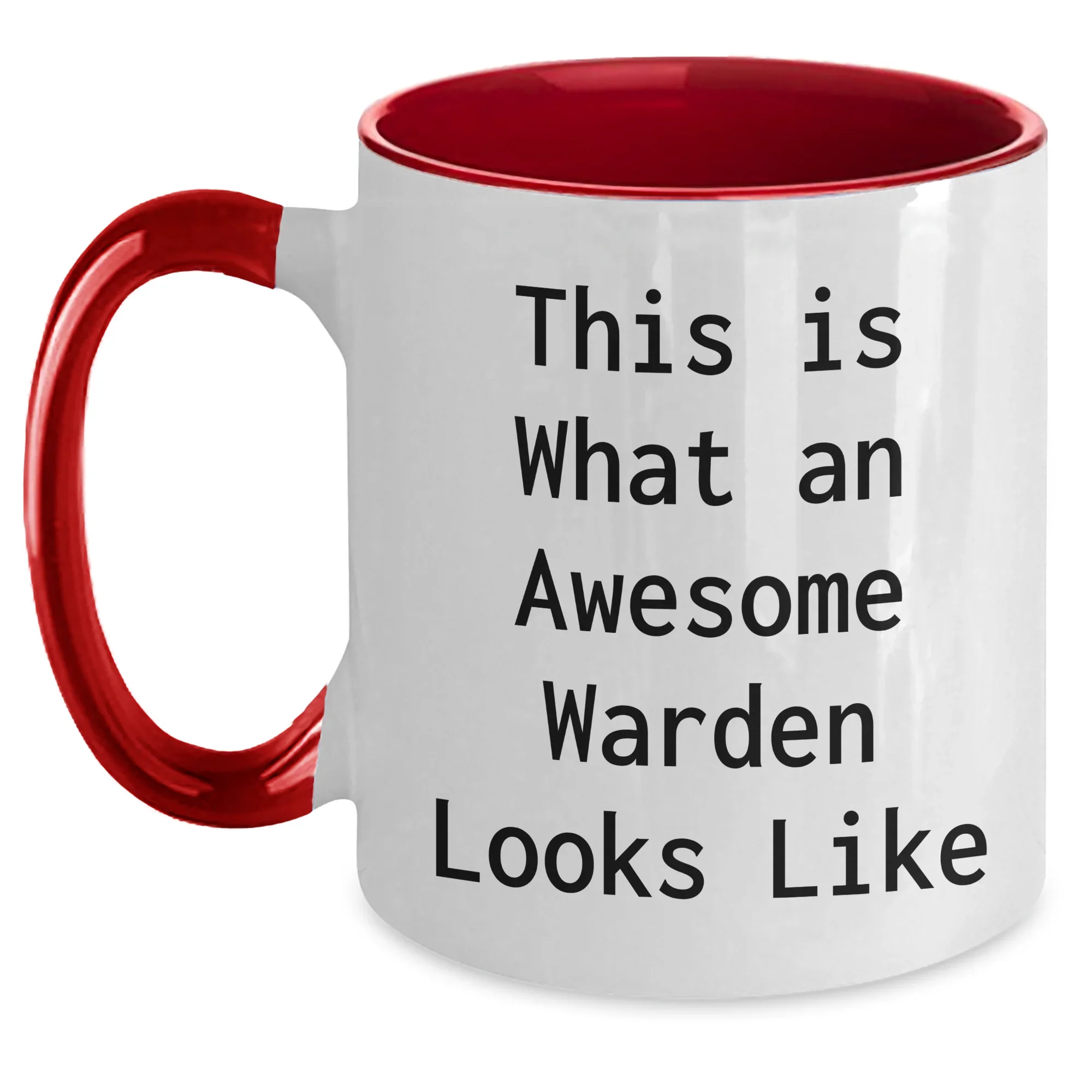 Funny Warden Gifts from Men - This Is What An Awesome Warden Looks Like Two Tone Coffee Mug for Father's Day Unique Gifts