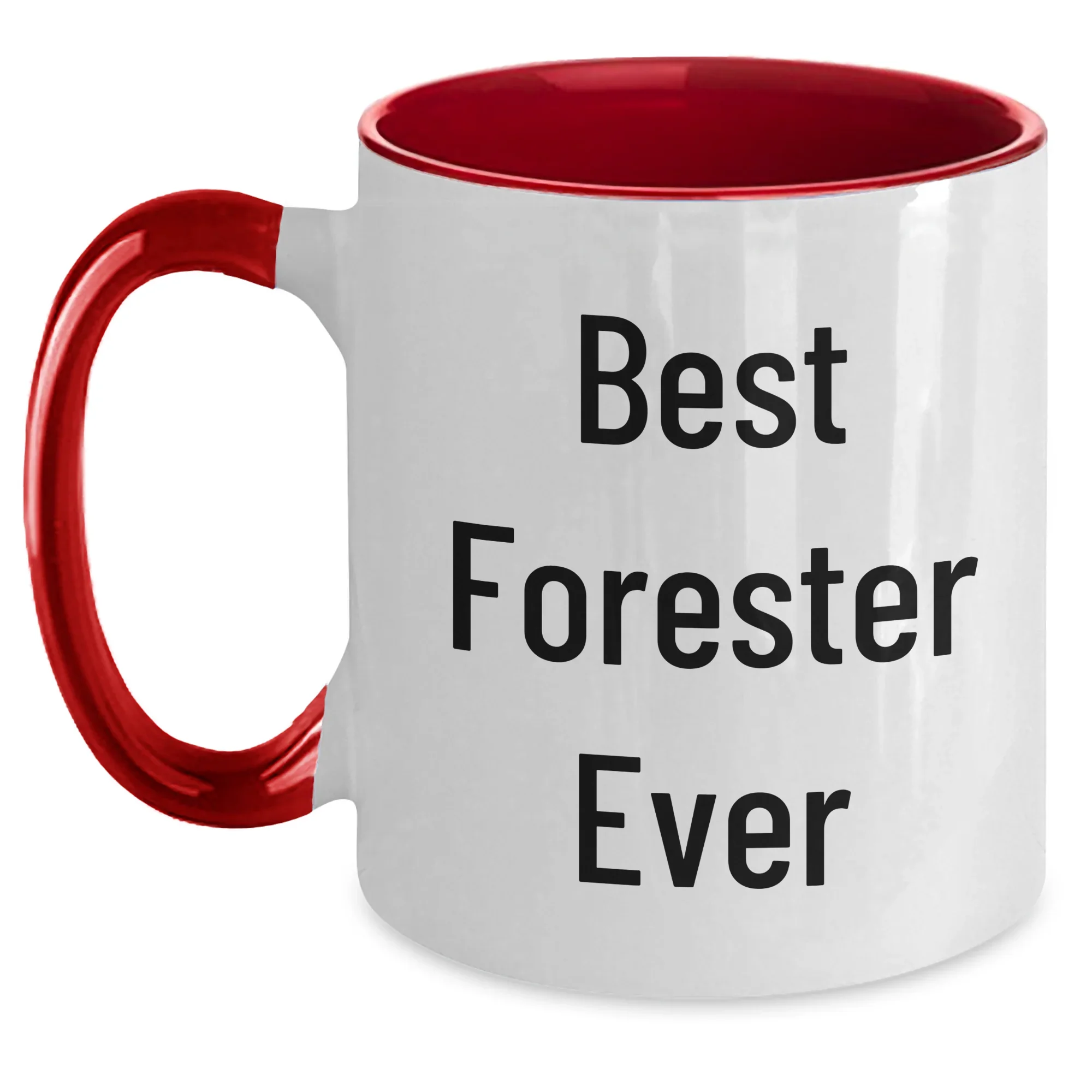 Funny Forester Gifts from Dad to Best Forester Ever - Two Tone Coffee Mug, Perfect for Father's Day