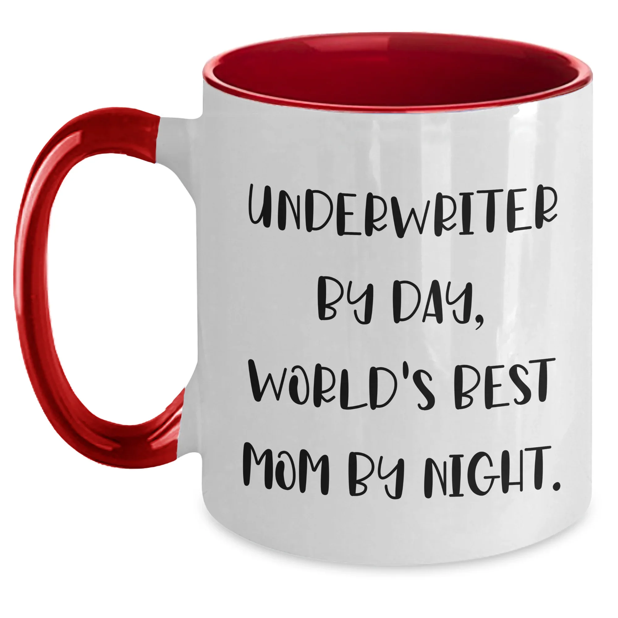 Underwriter Humor Two Tone Coffee Mug, Funny Gifts from Men, Unique Father's Day Unique Gifts for Underwriter