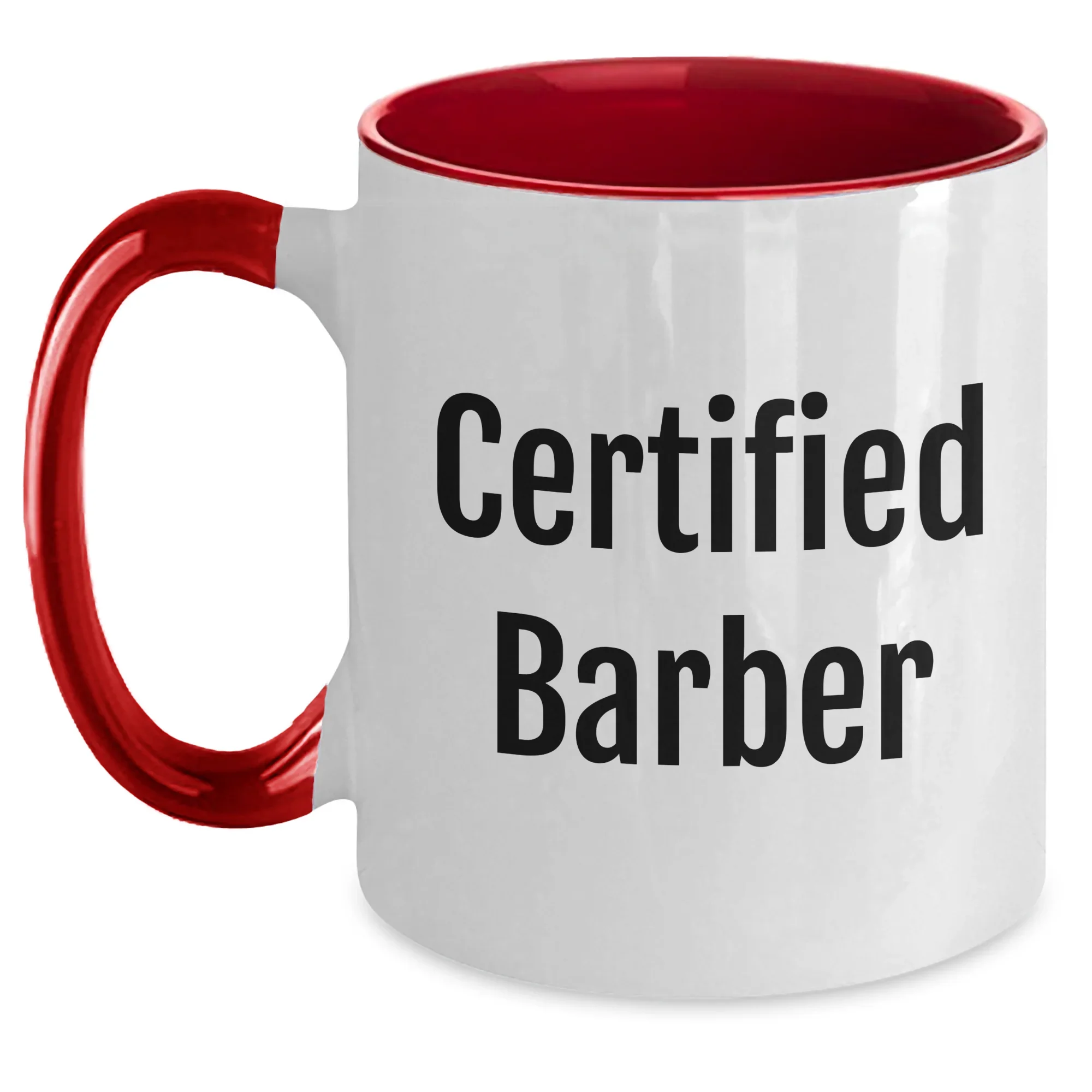 Funny Certified Barber Gifts for Men - Two Tone Coffee Mug, Dad's Day Unique Gifts from Friends, Family, Coworkers