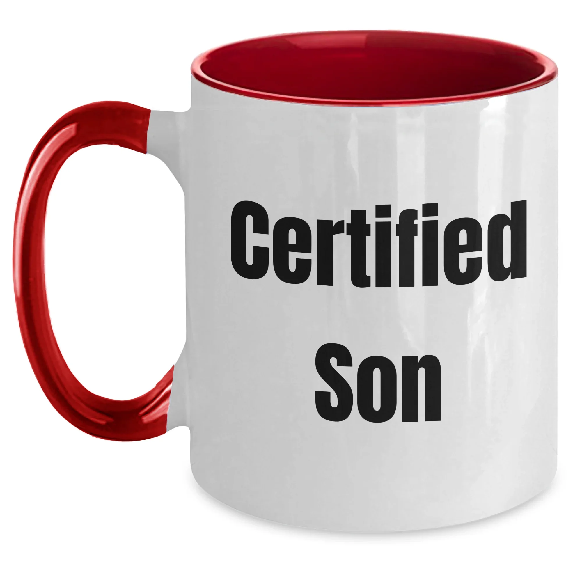 Funny Son Gifts from Mom to Son, Two Tone Coffee Mug for Him, Father's Day Unique Gifts
