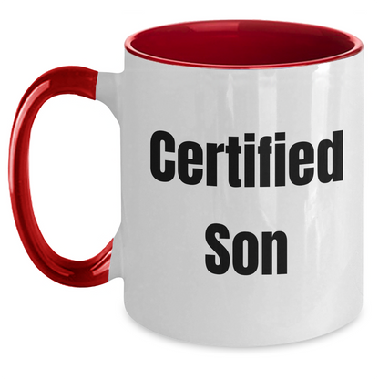 Funny Son Gifts from Mom to Son, Two Tone Coffee Mug for Him, Father's Day Unique Gifts - Main
