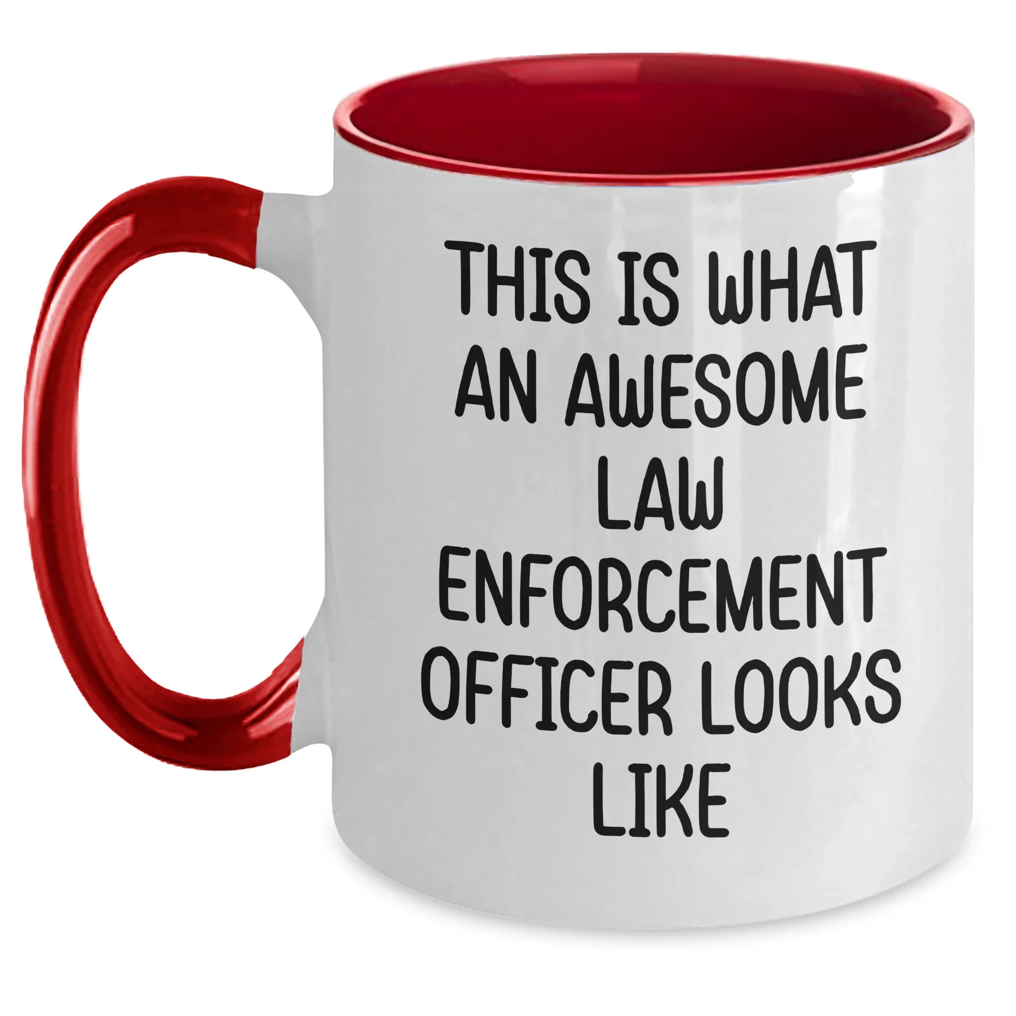 Funny Law Enforcement Officer Gifts, This Is What An Awesome Law Enforcement Officer Looks Like, Two Tone Coffee Mug for Father's Day - Gifts from Family - Gifts for Law Enforcement Officer