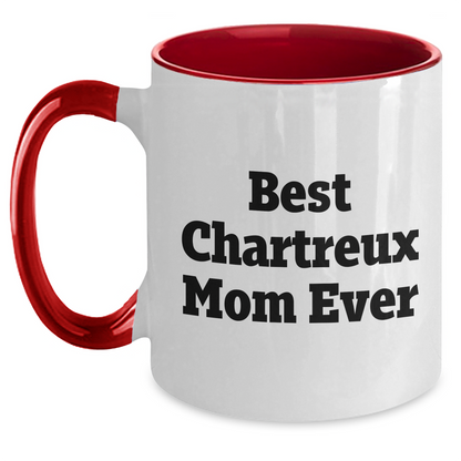 Funny Chartreux Cat Gifts for Men, Best Chartreux Mom Ever Two Tone Coffee Mug, Father's Day Unique Gifts from Mom, Gifts for Dad, Chartreux Cat Enthusiasts - Main