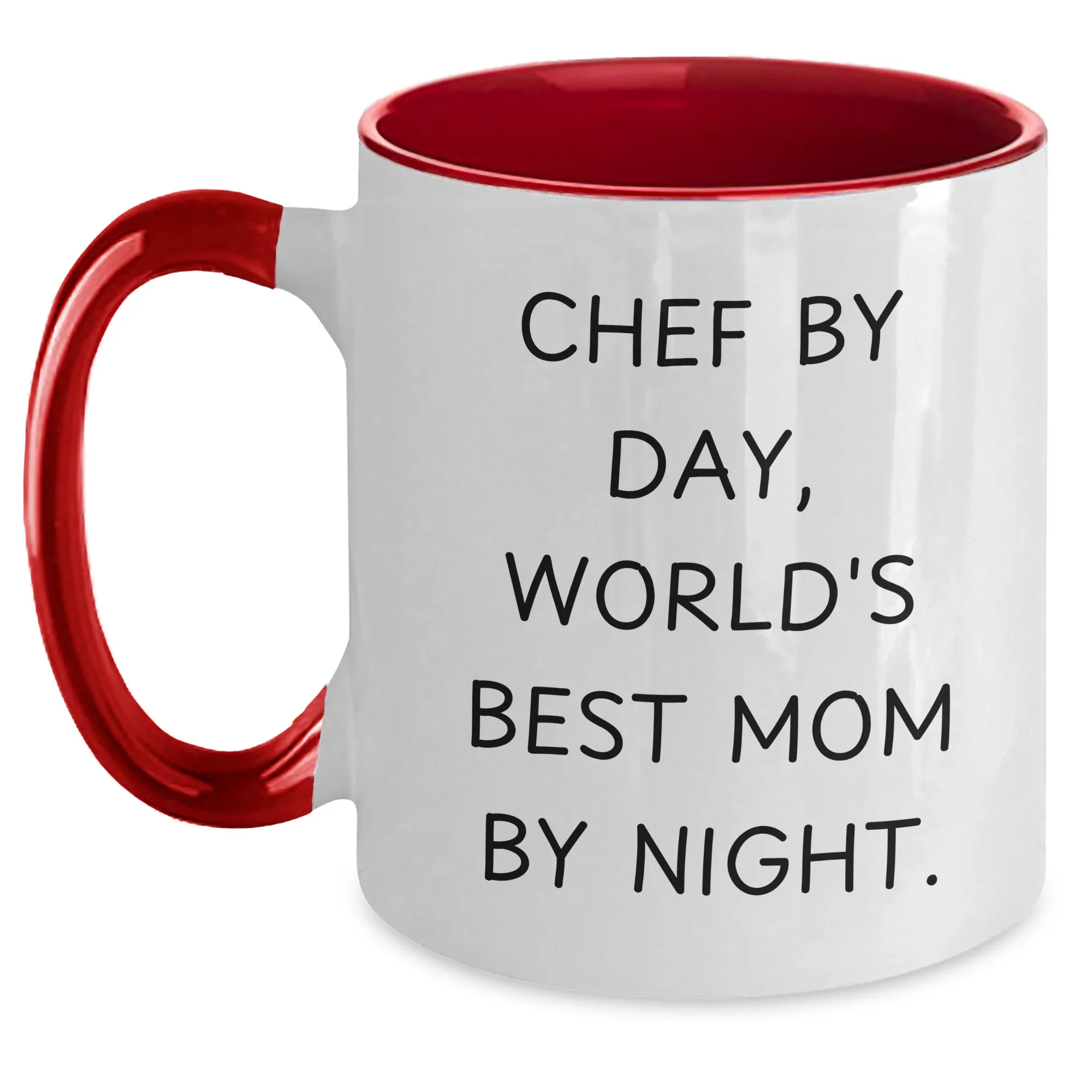 Chef By Day, Funny Two Tone Coffee Mug for Chef Gifts, Gifts from Mom, Unique Graduation Gifts for Men, Women, Friends, Coworkers, Family