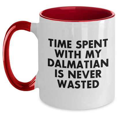 Dalmatian Dog Lovers' Funny Two Tone Coffee Mugs with Inspirational Quote - Gifts from Men to Dalmatian Dog Owners for Father's Day - 11oz Ceramic Mugs with Microwave and Dishwasher Safe - Main