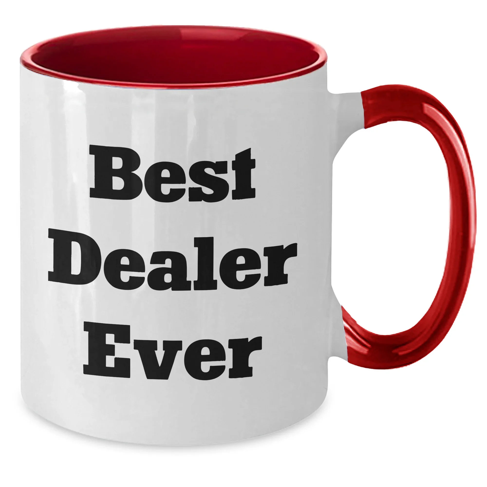 Funny Best Dealer Ever Gifts for Men Two Tone Coffee Mug, Father's Day Unique Gifts from Friends