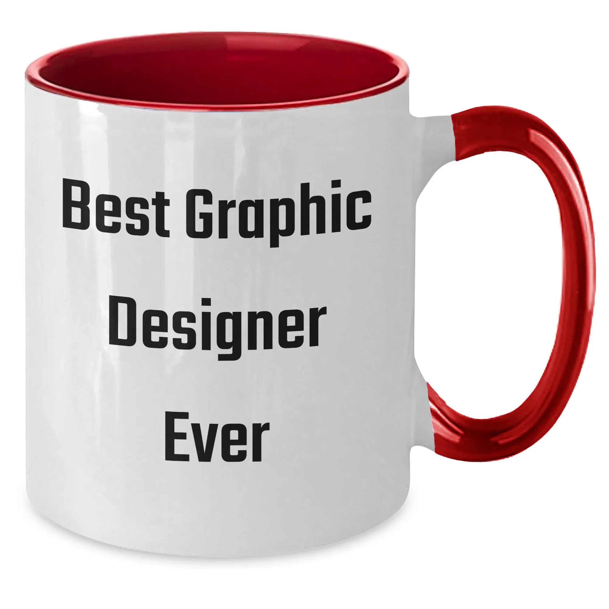 Funny Graphic Designer Gifts, Best Ever Quote, Two Tone Coffee Mug for Men, Women, Friends, Coworkers, Family Graduation