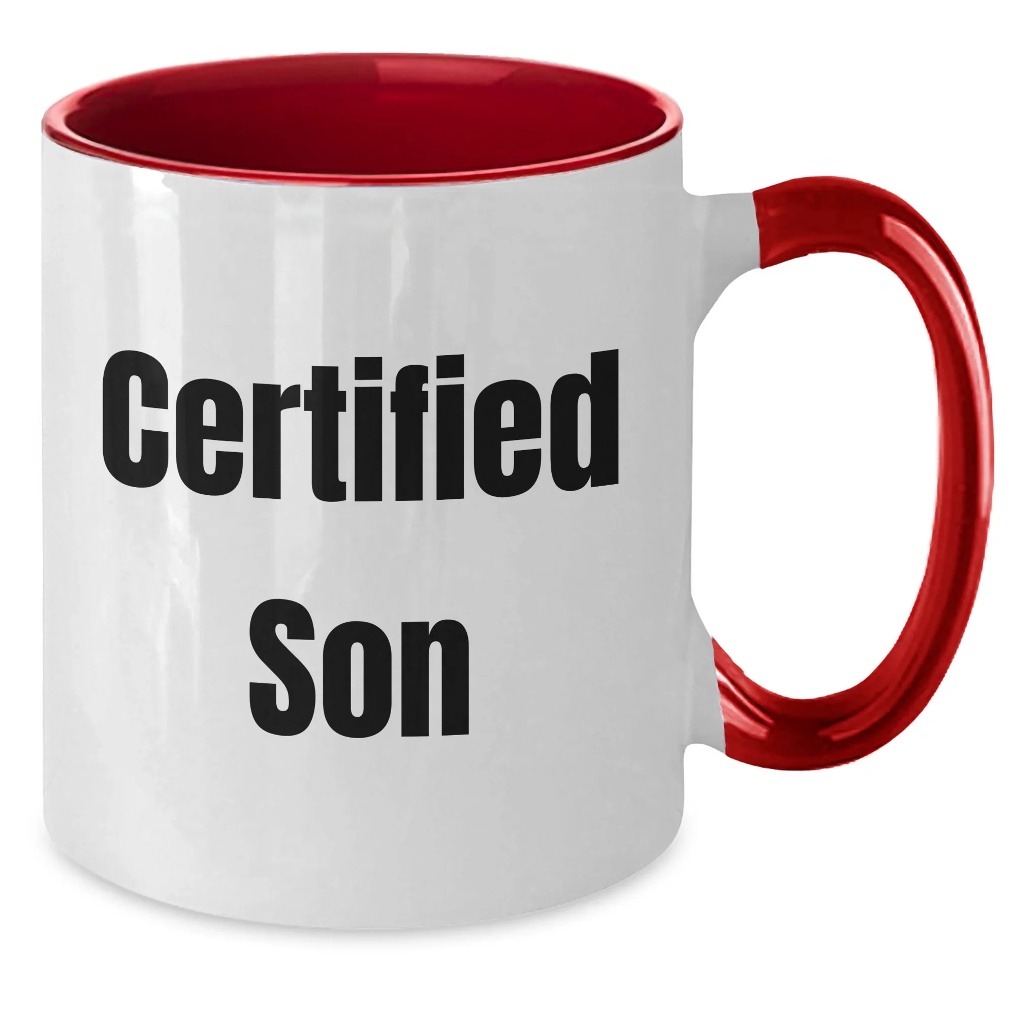 Funny Son Gifts from Mom to Son, Two Tone Coffee Mug for Him, Father's Day Unique Gifts