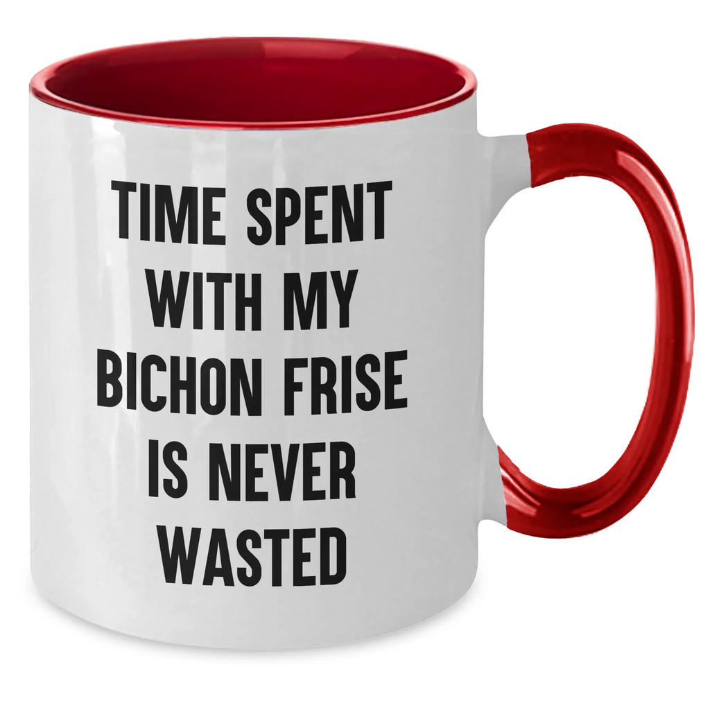 Funny Bichon Frise Dog Gifts from Men to Father's Day Unique Gifts for Dad with Quote - Two Tone Coffee Mug