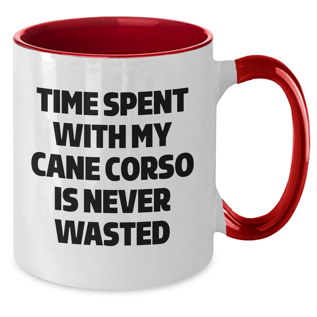Cute Cane Corso Dog Lover's Two Tone Coffee Mug, Gifts from Men, Father's Day Unique Gifts for Cane Corso Dog Enthusiasts, Funny Quote