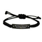 Manager's Heart Belongs to Me Funny Rope Bracelet Gifts for Men Friends from Family