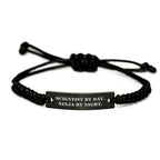 Scientist By Day, Ninja By Night Rope Bracelet, Funny Quote, Gifts for Scientist Men, Gifts from Friends and Family for Father's Day