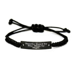 Security Guard Gifts for Men from Friends, Funny Quote Rope Bracelet, Graduation Unique Gifts, Security Guard By Day. Ninja By Night.