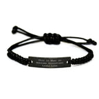 Accountant Gifts from Friends, Awesome Accountant Looks Like, Black Rope Bracelet, Adjustable, Father's Day Unique Gifts for Men