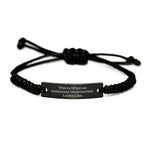 Underwriter Gifts, This Is What An Awesome Underwriter Looks Like, Unique Rope Bracelet Gifts from Men for Underwriter on Father's Day - Funny Quote, Adjustable Black Rope, Organza Bag