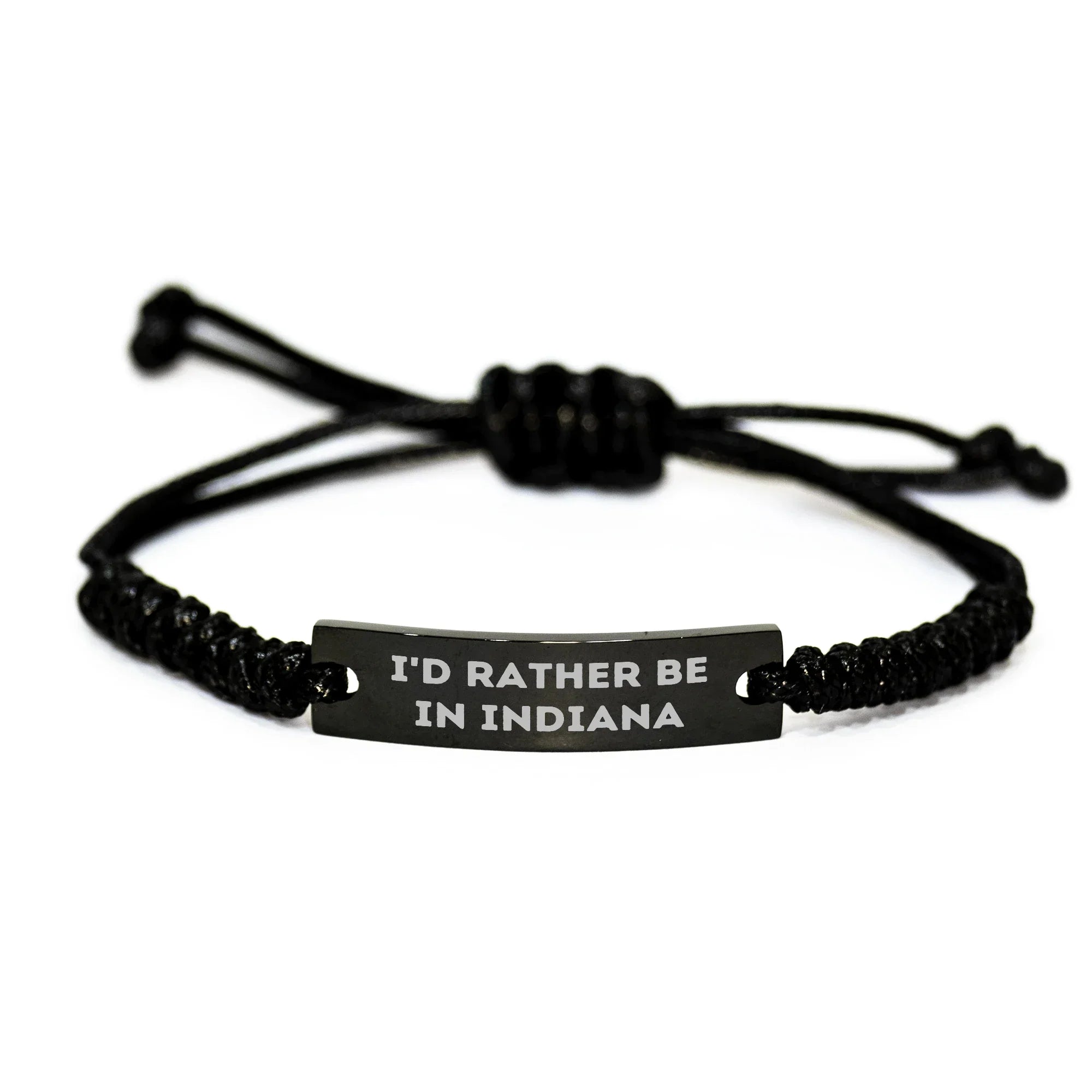 Funny Gifts from Indiana, 'I'd Rather Be In Indiana' Rope Bracelet