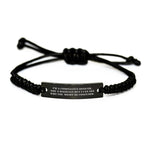Funny Compliance Officer Gifts - 'I'm Not A Magician But...' Rope Bracelet, Adjustable Black Rope Necklace for Men, Gifts from Family, Unique Father's Day Unique Gifts for Compliance Officer