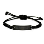 Drug Counselor Gifts from Friends, Gifts for Drug Counselor, Funny Quote Rope Bracelet, Graduation Unique Gifts, Adjustable Black Rope