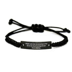 Gingerbread House Making Gifts for Men, Funny Quote Rope Bracelet, Adjustable Rope Jewelry for Father's Day, Gifts from Men to Family and Friends