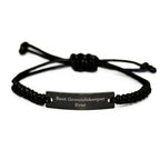Funny groundskeeper Gifts for Her, Best groundskeeper Ever Quote Rope Bracelet, Adjustable Black Rope, Gifts from Mom, Gifts for groundskeeper Women, Unique Mother's Day