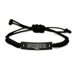 Nurse Practitioner Gifts, Funny Quote Rope Bracelet, Gifts from Friends for Nurse Practitioner, Adjustable Black Rope Jewelry for Mother's Day Unique Gifts
