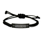 Funny Personal Care Aide Gifts from Friends, Unique Rope Bracelets for Graduation 'I'm Not Perfect'