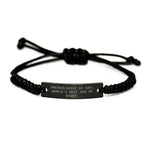 Archeologist Gifts, Funny Quote Rope Bracelet, Adjustable Black Stainless Steel, Gifts for Archeologists from Men, Unique Graduation Gifts for Dad