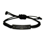 Welder Gifts by Day, World's Best Dad by Night. Adjustable Rope Bracelet for Father's Day