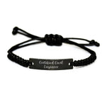 Funny Quote Certified Civil Engineer Rope Bracelet Gifts for Men from Family, Unique Father's Day Rope Jewelry