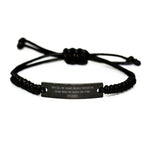 Funny Gramps Gifts for Men - They Call Me Gramps Because Partner In Crime Makes Me Sound Like A Bad Influence, Black Rope Bracelet for Father's Day