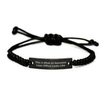 Funny Loan Officer Gifts, Inspirational Rope Bracelet for Men, Gifts from Dad, Gifts for Loan Officer, Father's Day Unique Gifts, This Is What An Awesome Loan Officer Looks Like